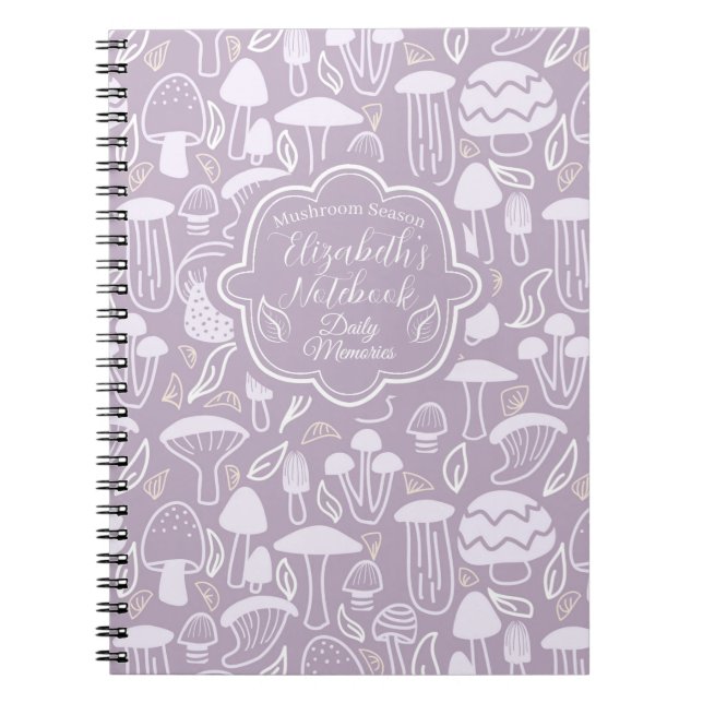 Mushroom Grey Cream Notebook (Front)