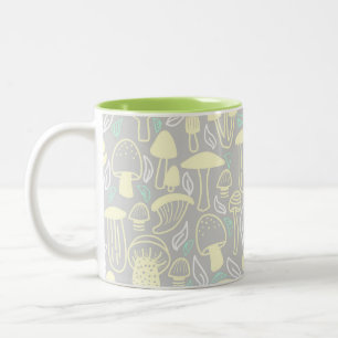 Mushroom Grey Cream Two-Tone Coffee Mug
