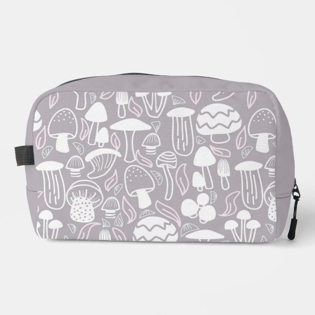 Mushroom Grey White Dopp Kit (Front)