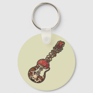 Mushroom Guitar Key Ring