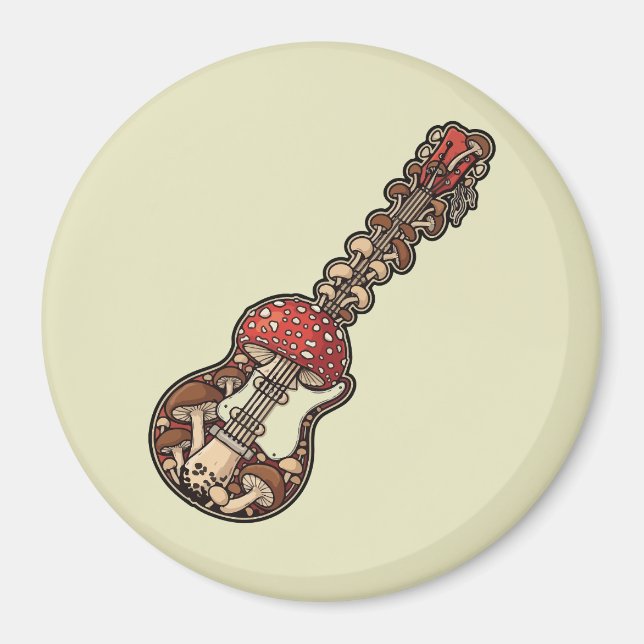 Mushroom Guitar Magnet (Front)