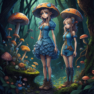 Mushroom Gypsy woman v7 Tissue paper