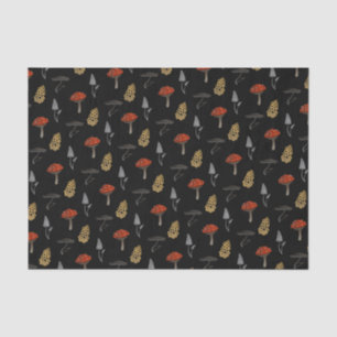 Mushroom Harvest Tissue Paper - Black
