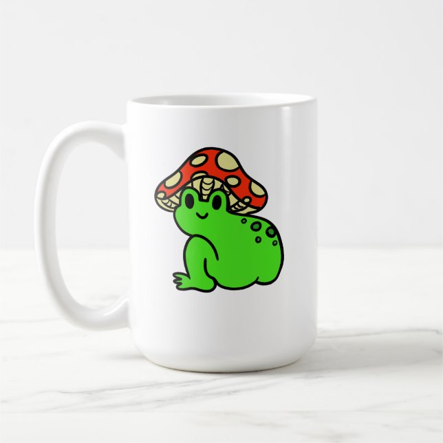 Mushroom Head Frog Coffee Mug (Left)