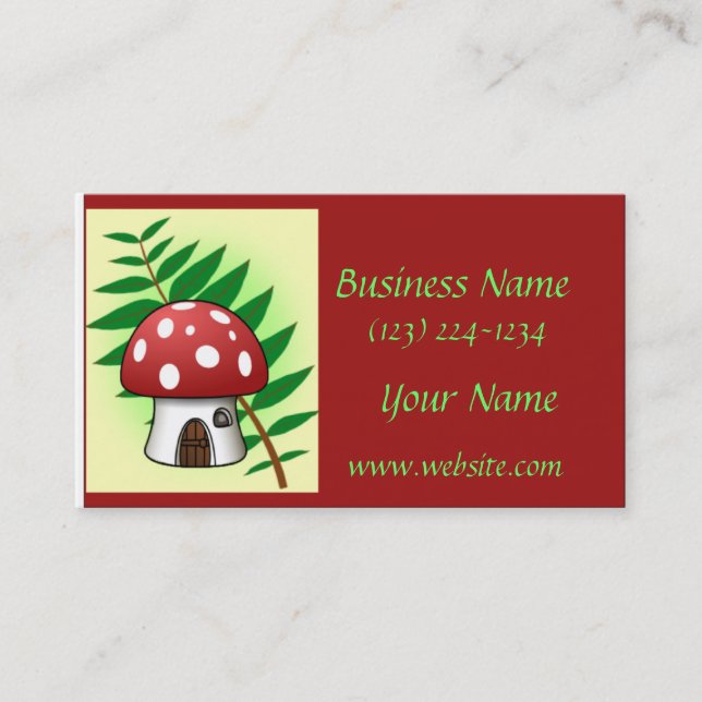 Mushroom House Business Card (Front)