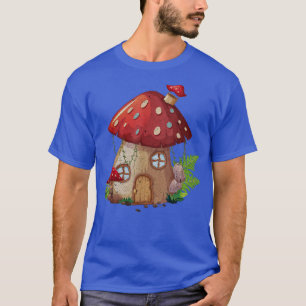 Mushroom House Cottagecore Fairy Garden T-Shirt
