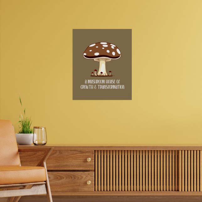 Mushroom House Fall Autumn Poster (Living Room 2)