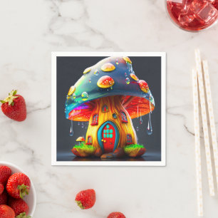 Mushroom House Napkin
