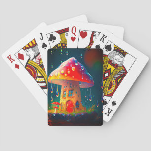Mushroom House Playing Cards