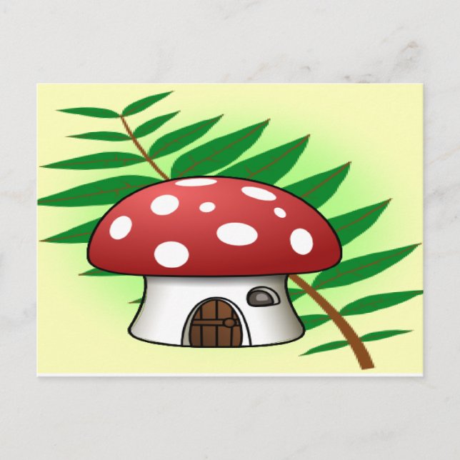 Mushroom House Postcard (Front)