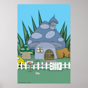 Mushroom House Poster