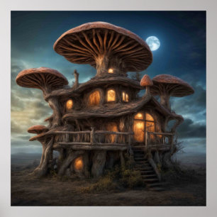 Mushroom House Poster