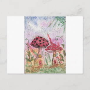Mushroom Houses Postcard