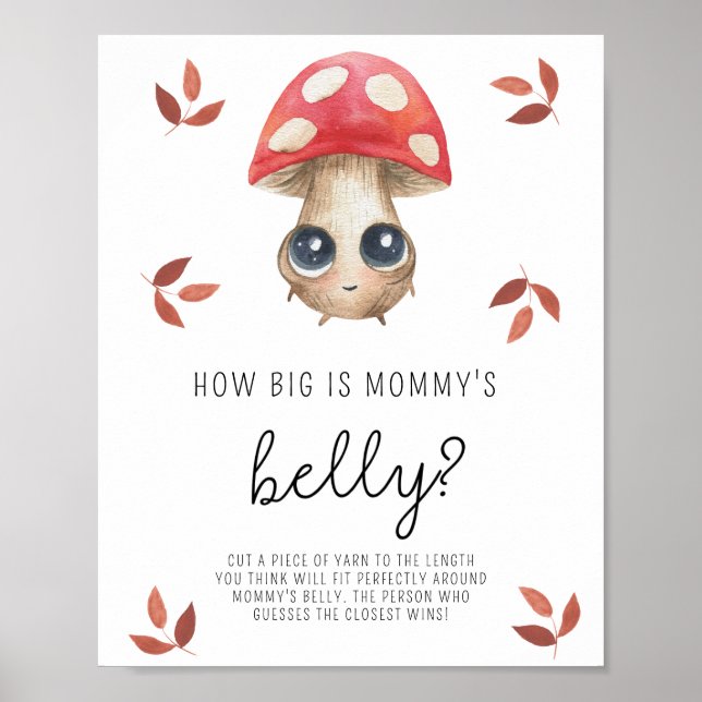 Mushroom - How big is mummy's belly game poster (Front)