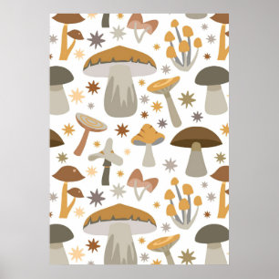 Mushroom Hunter Century Mushroom Poster
