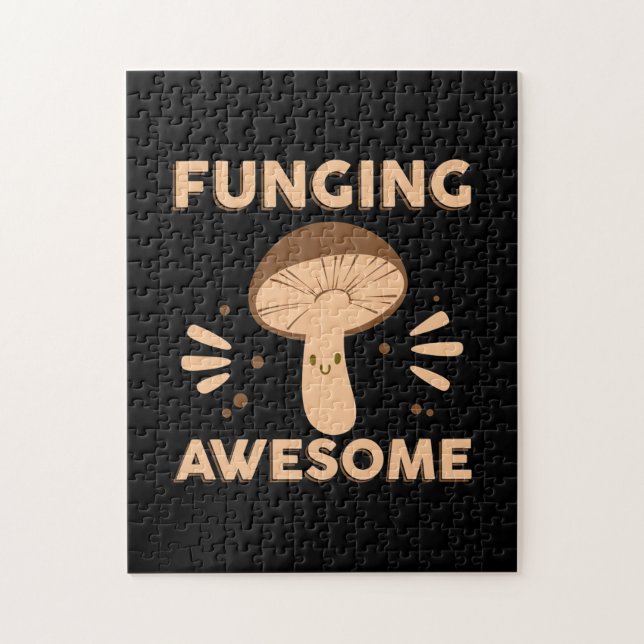 Mushroom Hunter Funginf Awesome Jigsaw Puzzle (Vertical)