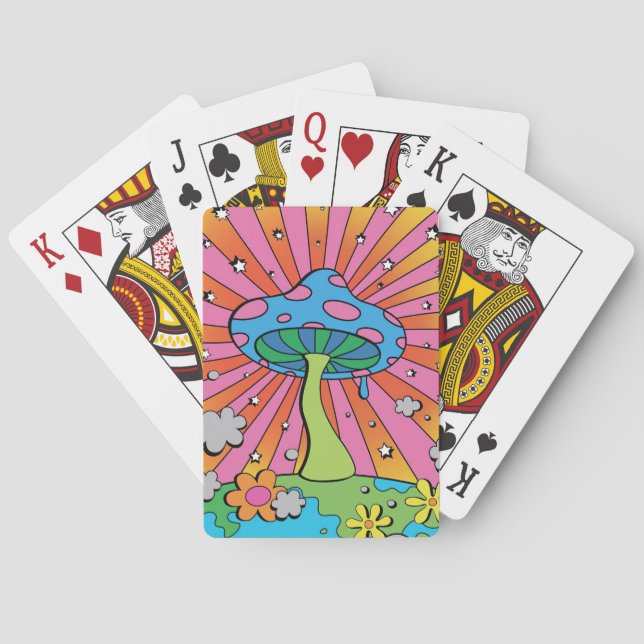 Mushroom Hunter Kidcore Mushroom Playing Cards (Back)