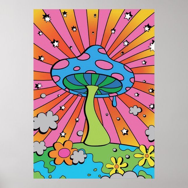 Mushroom Hunter Kidcore Mushroom Poster (Front)