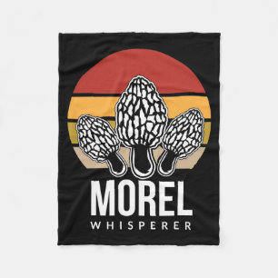 Mushroom Hunter Morel Whisperer Fleece Blanket