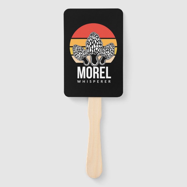 Mushroom Hunter Morel Whisperer Hand Fan (Front)