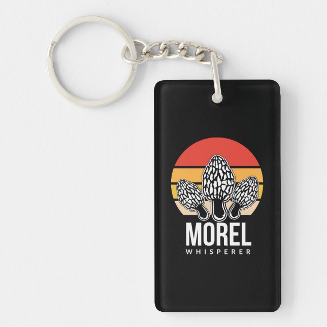 Mushroom Hunter Morel Whisperer Key Ring (Front)