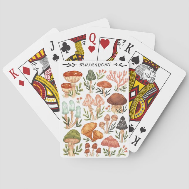 Mushroom Hunter Mushrooms Style Playing Cards (Back)