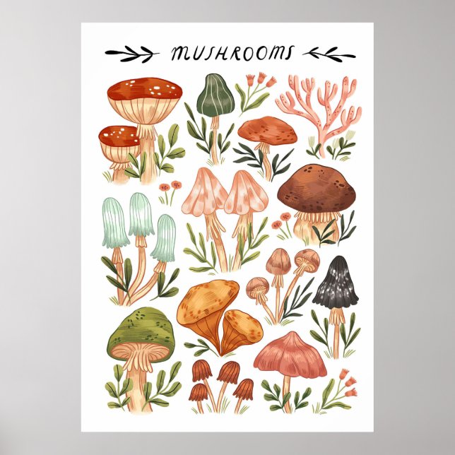 Mushroom Hunter Mushrooms Style Poster (Front)