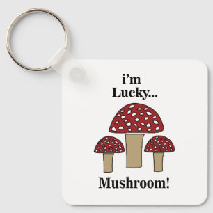 Mushroom I'm Lucky Mushroom Key Ring