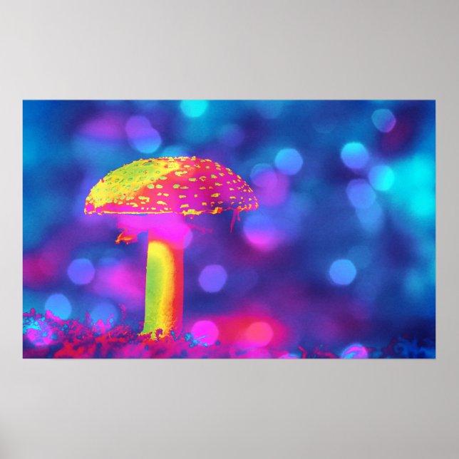 Mushroom in Lights Poster (Front)
