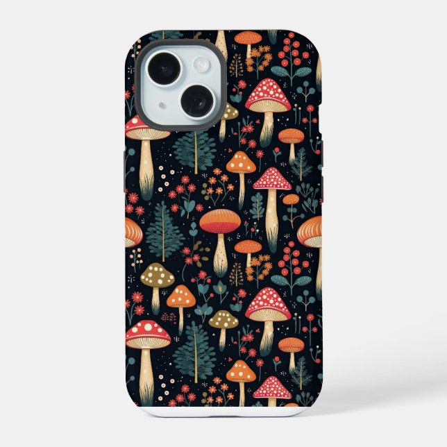 Mushroom iPhone 15 Case (Back)