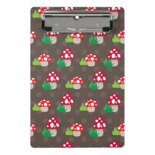 mushroom kids pattern mini clipboard