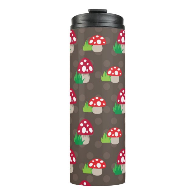 mushroom kids pattern thermal tumbler (Front)