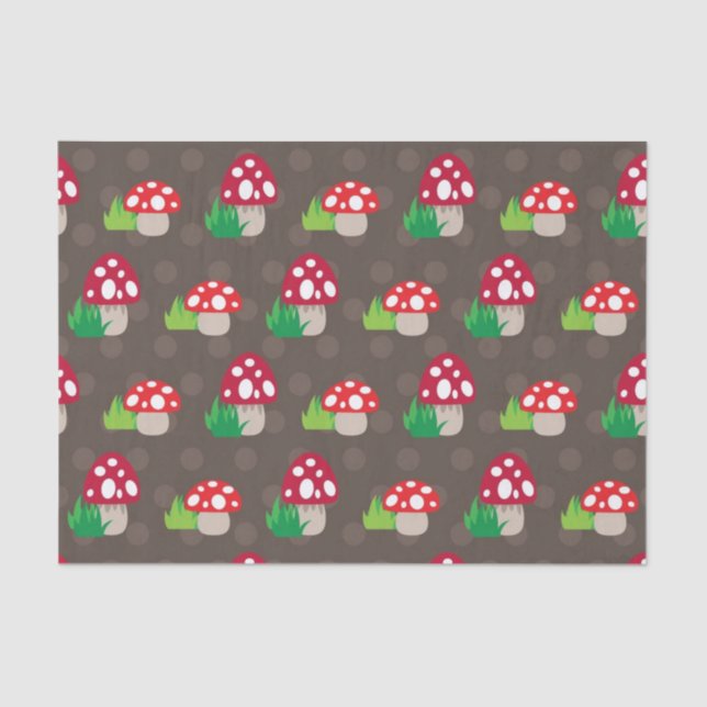 mushroom kids pattern tissue paper (Front)