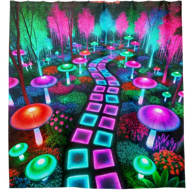 Mushroom Land Shower Curtain (Front)