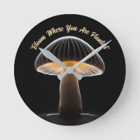 Mushroom Light Painting: Minimalistic Black