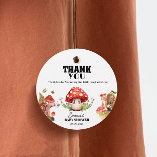 Mushroom Little Fungi Forest Greenery Baby Shower Favour Tags