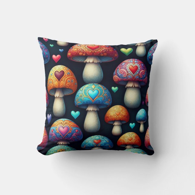 Mushroom Love Cushion (Front)