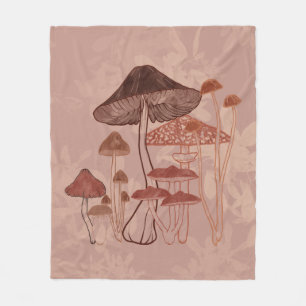 Mushroom Love Fleece Blanket