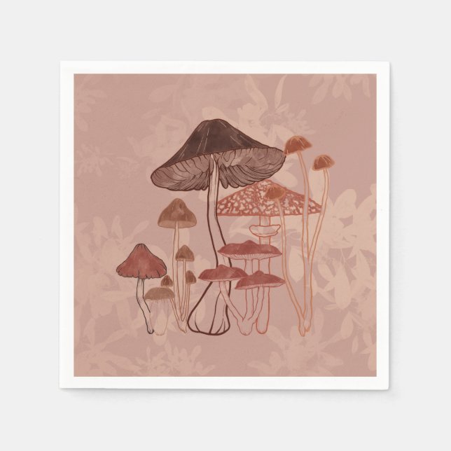 Mushroom Love Napkin (Front)