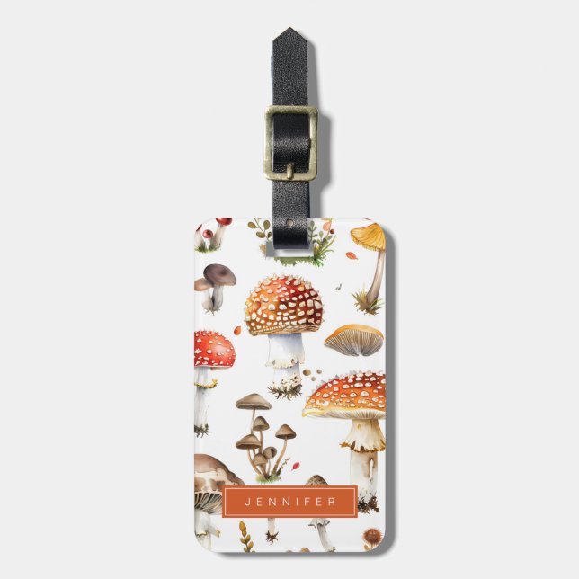 Mushroom Luggage Tag (Front Vertical)