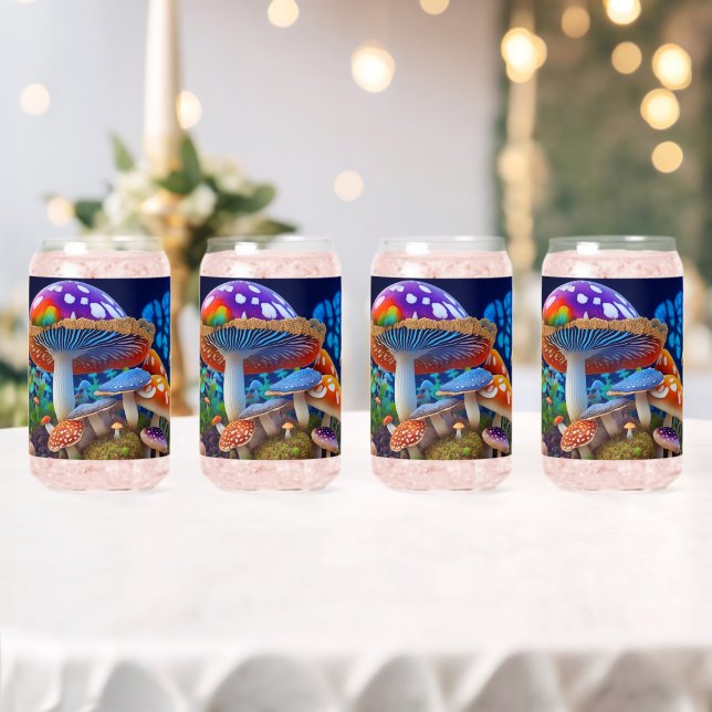 Mushroom Magic: Enchanting Forest Glass Tumbler (Insitu (Wedding))