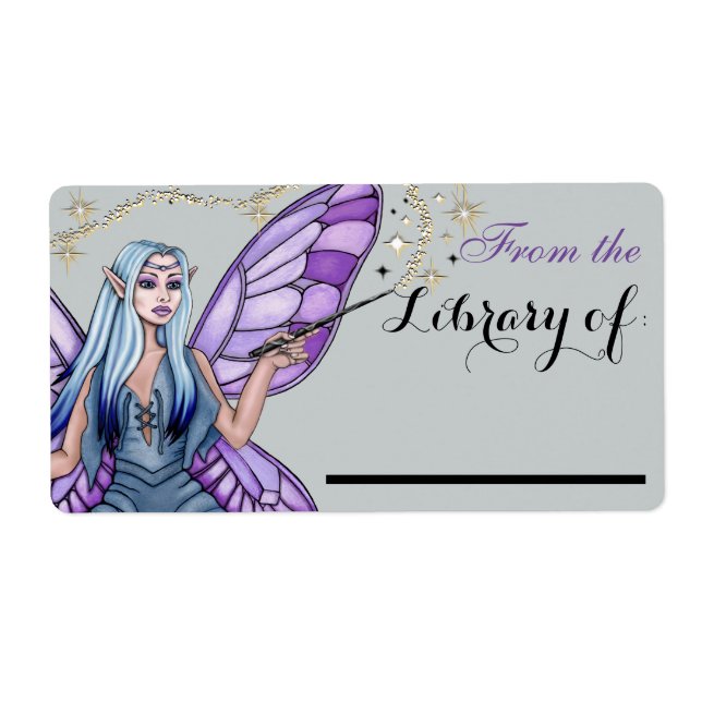 Mushroom Magic Fairy Book Plate Label (Front)