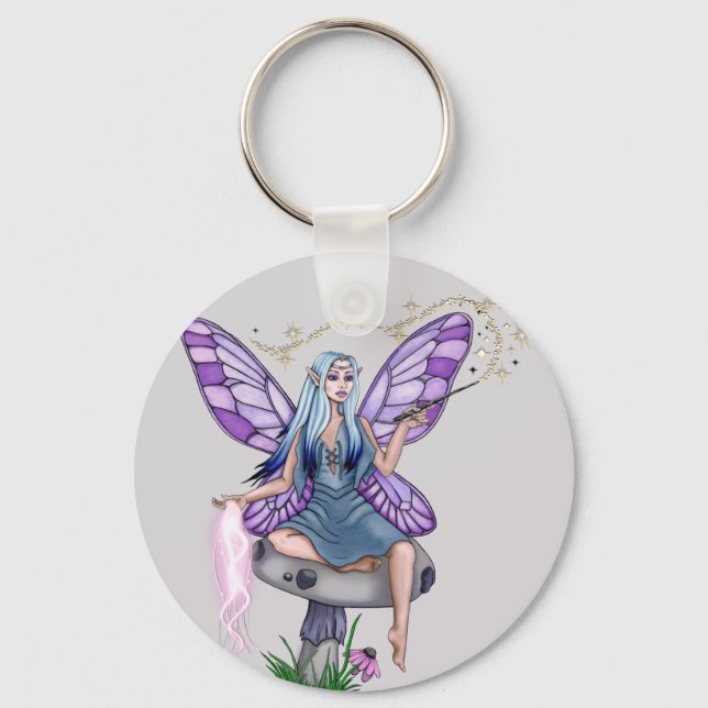 Mushroom Magic Fairy Key Ring (Front)