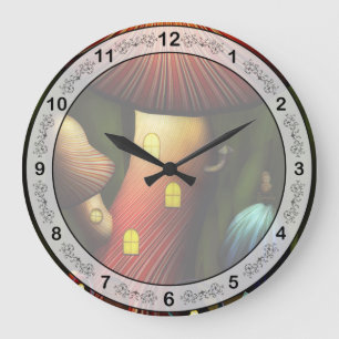 Mushroom - Magic Mushroom Large Clock