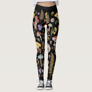 Mushroom, Magic Mushroom, Nature Lover Mushroom Leggings