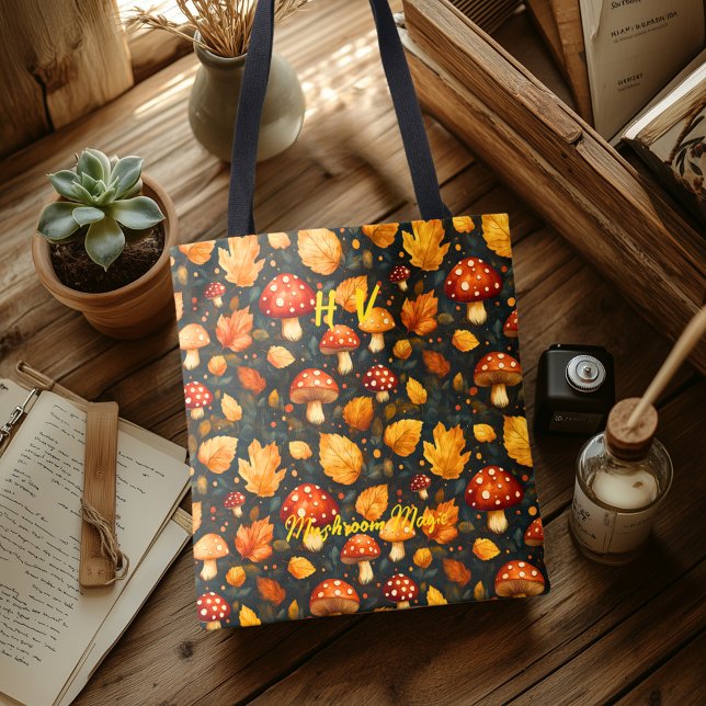 Mushroom Magic Tote with Autumn Forest Design (Creator Uploaded)