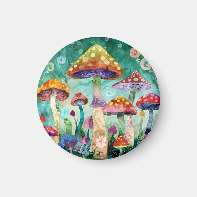 Mushroom Magical Forest  Magnet (Front)