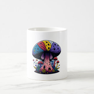 Mushroom Mania Colourful Painting Vivid  Coffee Mug