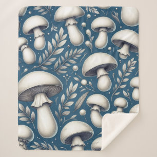 Mushroom Meadow Sherpa Blanket