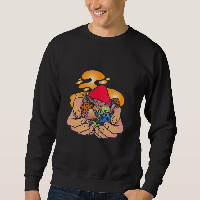 mushroom mix hands lover sweatshirt (Front)